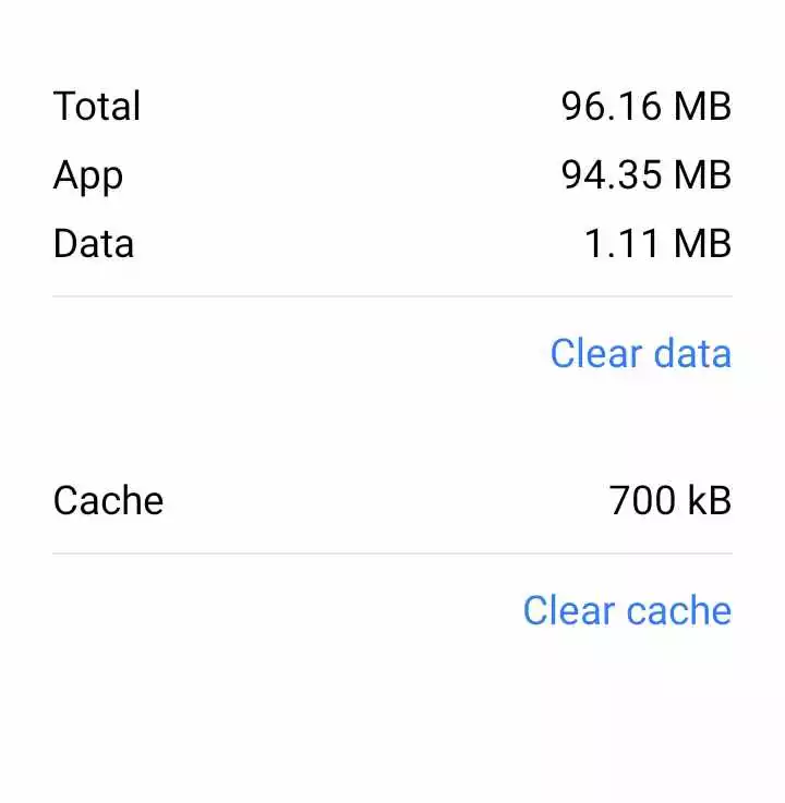 clear data of app