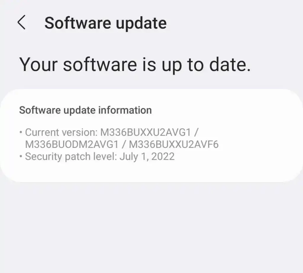 Software update_ Samsung smartphone