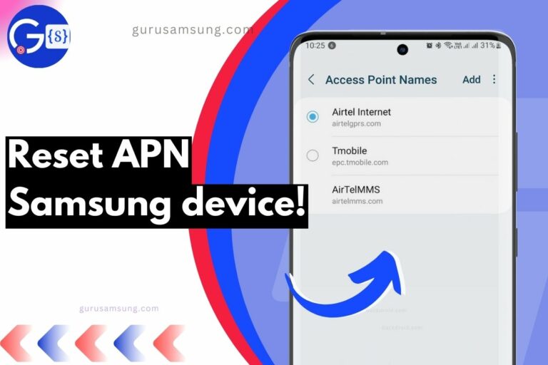 screenshot of resetting apn on samsung with overlay text how to do it