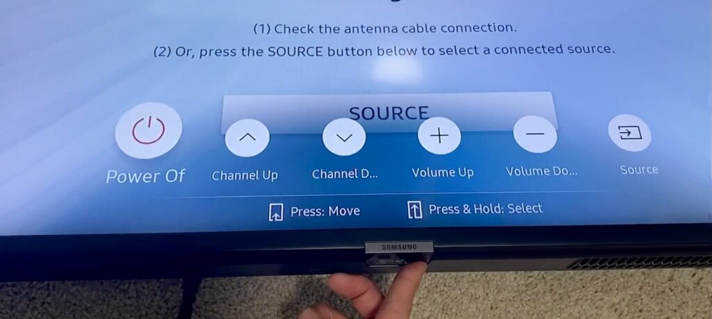 menu to power off samsung tv without remote with other options