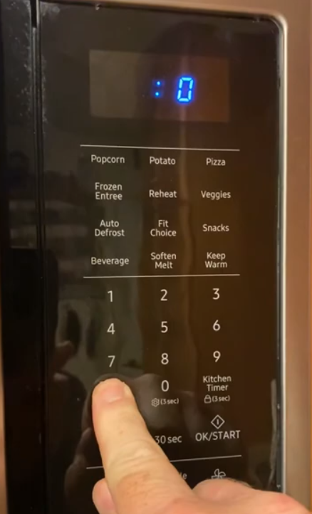 resetted the timer for samsung microwave