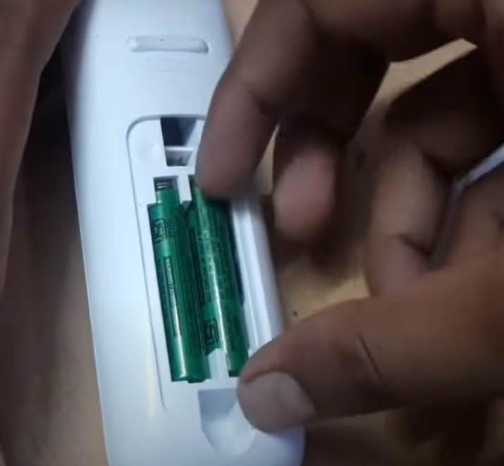 removing cells or batteries into the remote