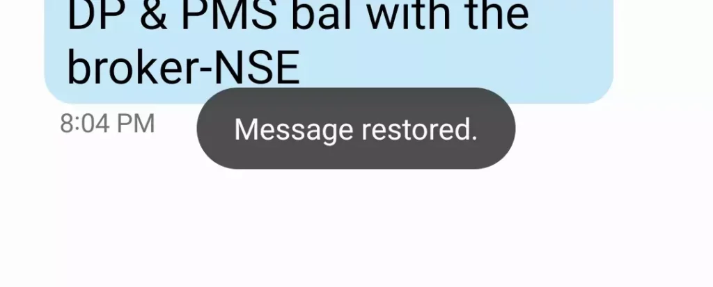 messages restored on samsung