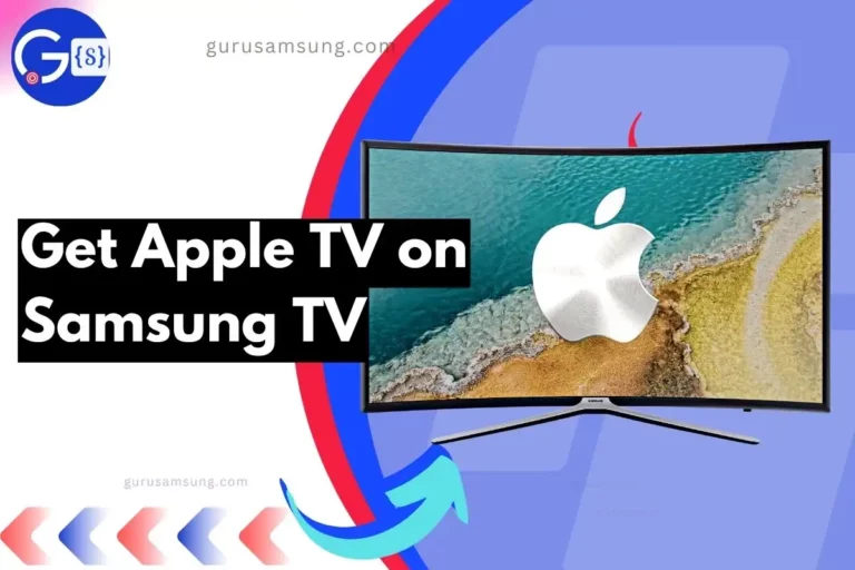 overlay text with Get Apple TV on Samsung TV
