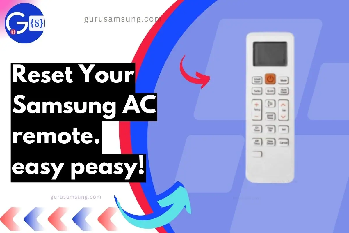 samsung ac remote with overlay text reset it