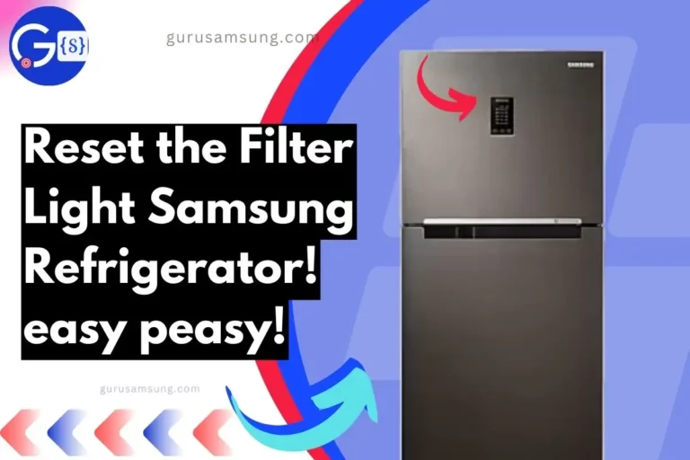 samsung fridge with overlay text Reset the Filter Light on a Samsung Refrigerator