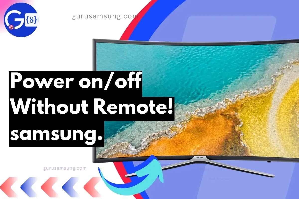 samsung tv with overlay text how to turn on or off without remote