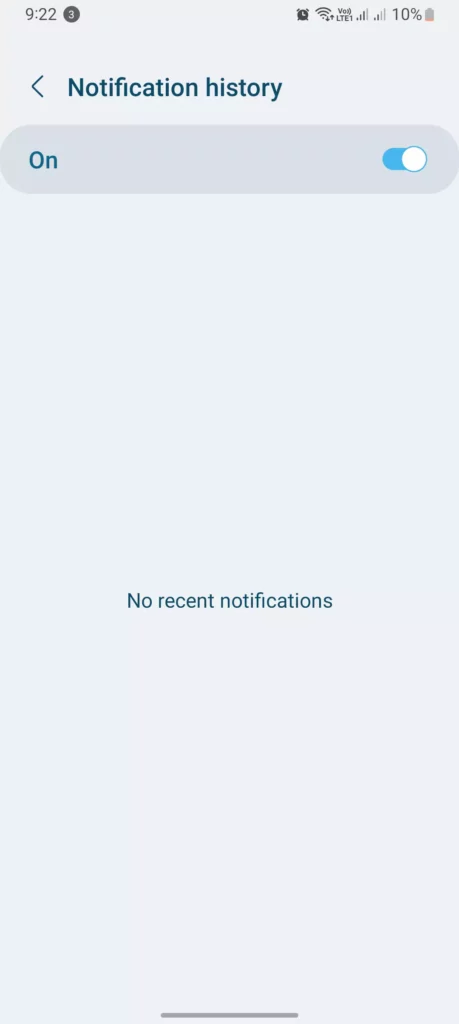 notification history screenshot