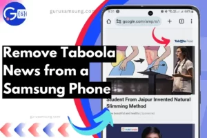 screenshot of taboola ads on samsung with overlay text to do it