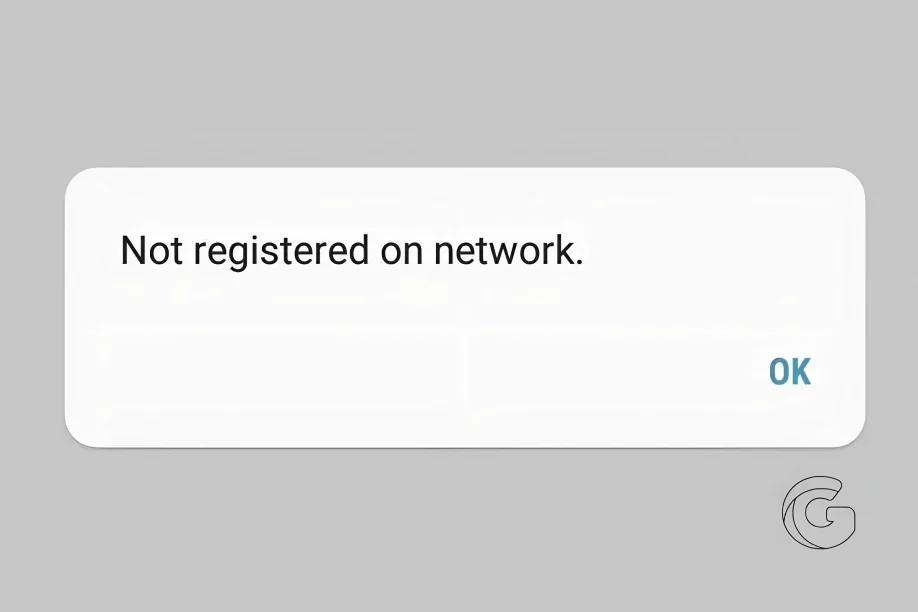 not-registered-on-network screenshot