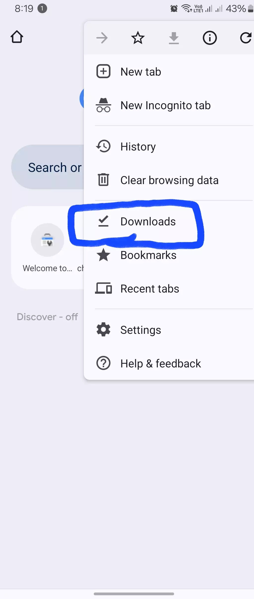 chrome app download section highlighted screenshot